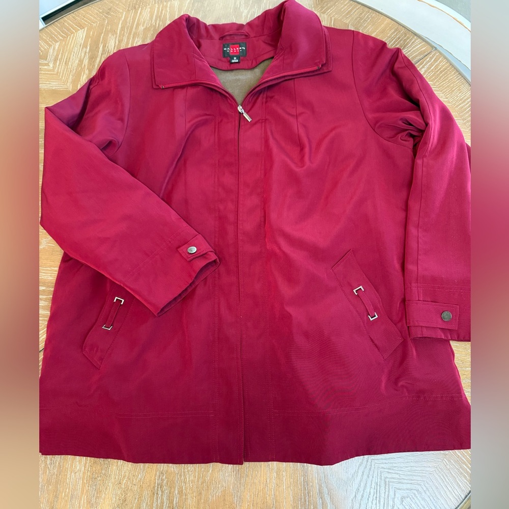 Gallery Women's Deep Red Coat with liner